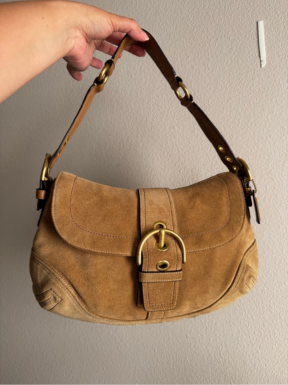 Coach Suede Soho Flap Shoulder Bag